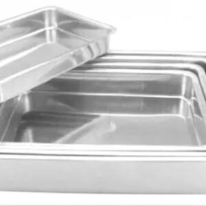 cj. 5 peças assadeiras retangular alta