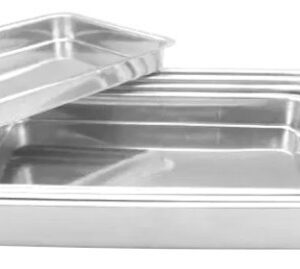 cj. 5 peças assadeiras retangular alta