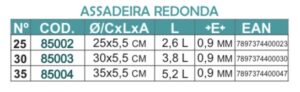 Assadeira Redonda cj. 5 peças assadeiras retangular alta