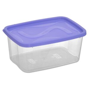 cj. 5 peças pote sanclick graduado retangular 600 ml