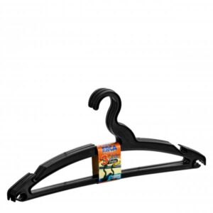 cj. 5 peças cabide preto gold erca